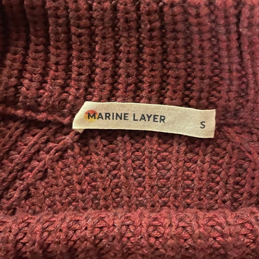 Marine Layer Cleo Mock Neck Sweater in Rosewood - Picture 6 of 7